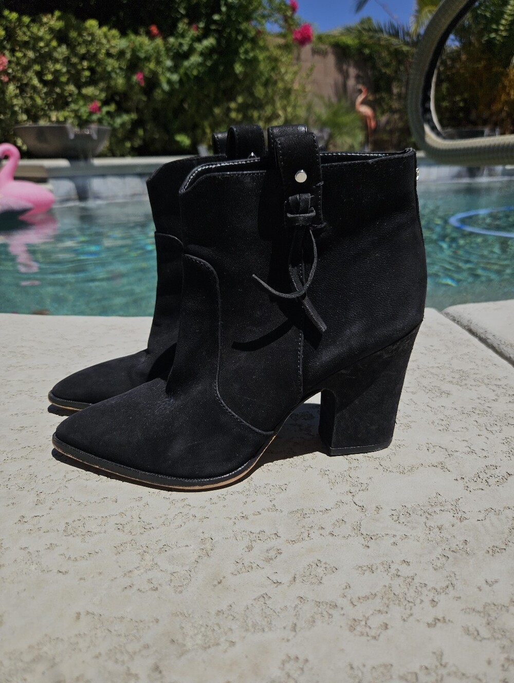 Black Leather Western Boots